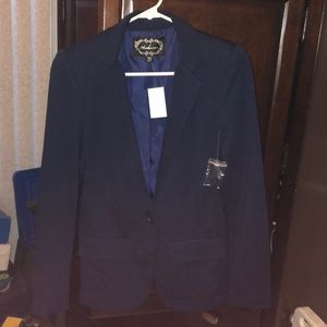 Stylish navy blue professional womens jacket